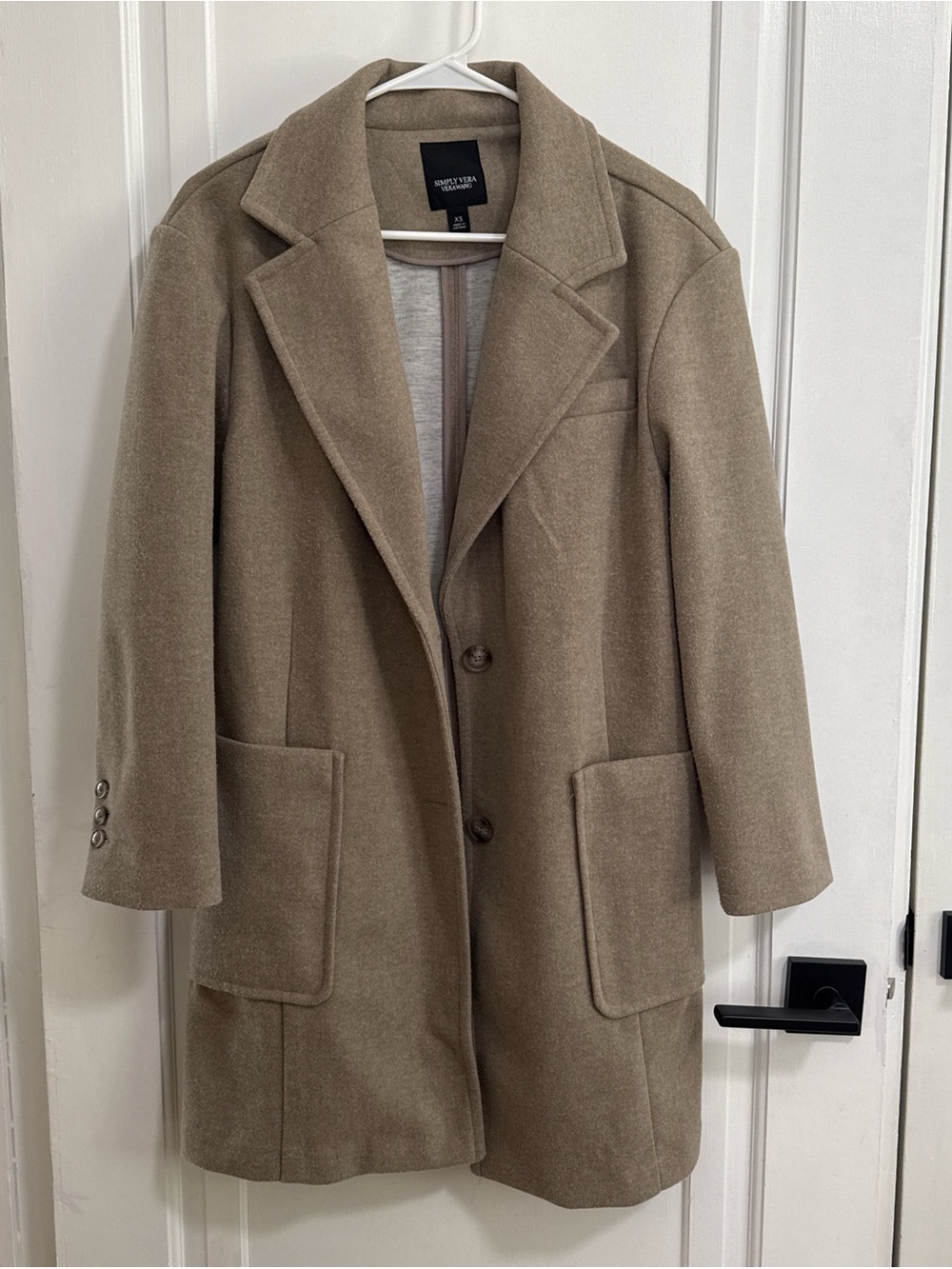 Simply Vera Vera Wang Taupe Trench Coat